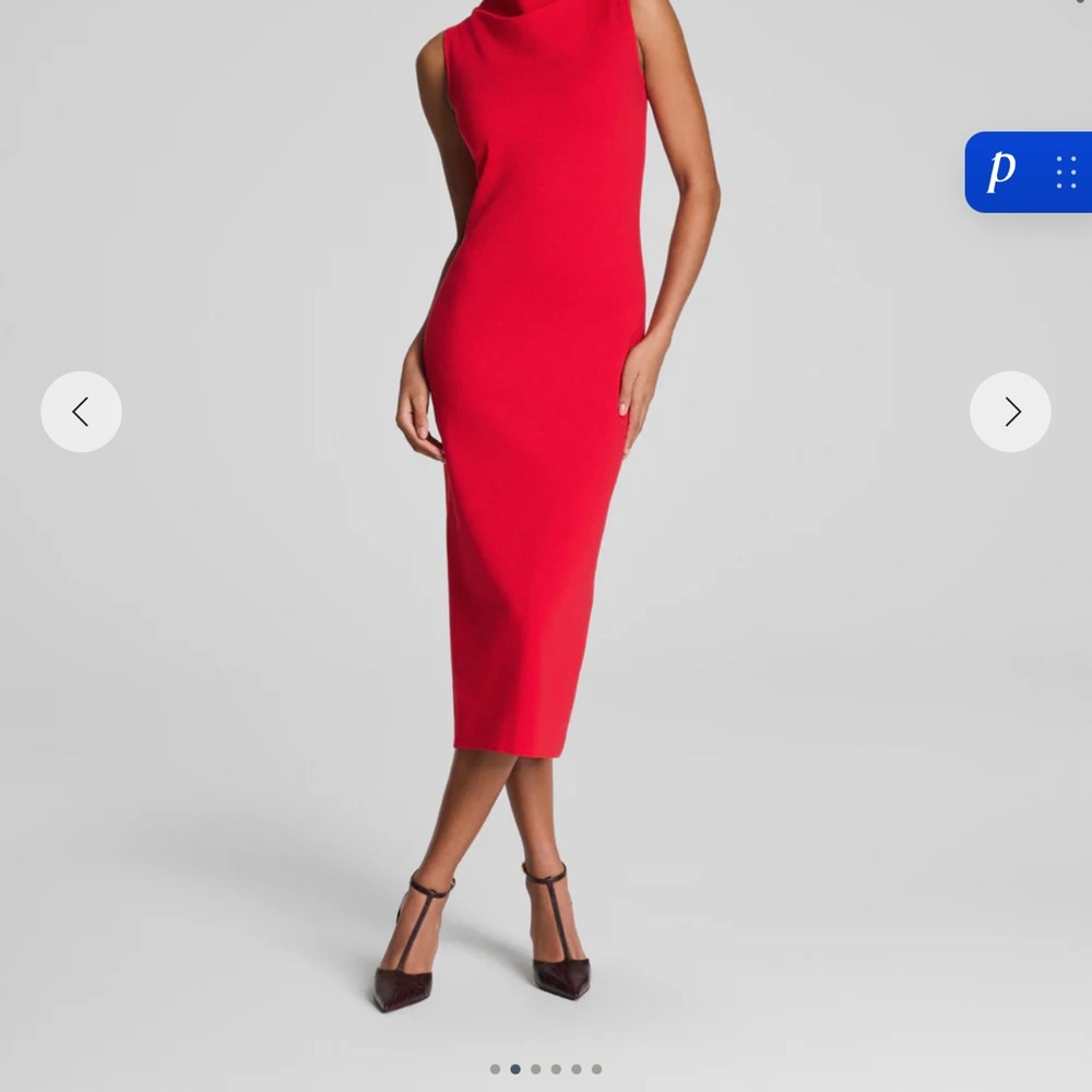 SPANX Vibrant Red Midi Dress